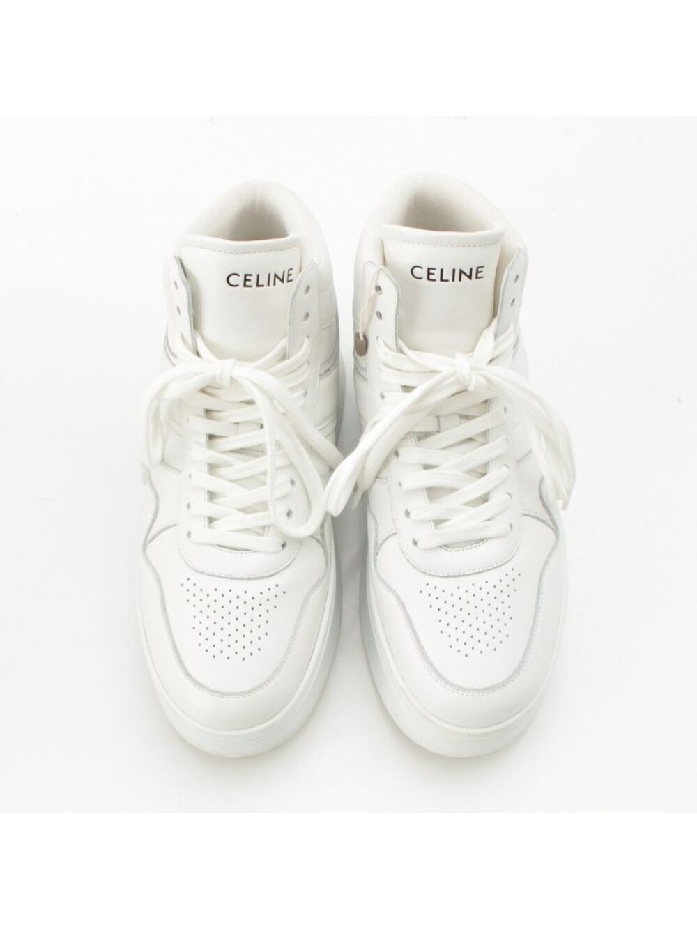 Celine Platform High Cut Sneakers Shoes White - Picture 2 of 10